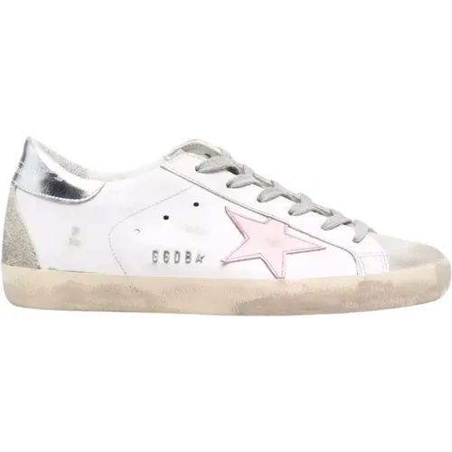 Super Star Leather Sneakers , female, Sizes: 4 UK, 2 UK, 7 UK, 5 UK, 6 UK - Golden Goose - Modalova