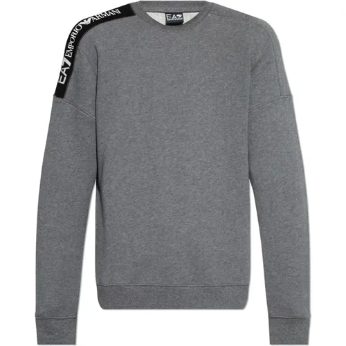 Sweatshirt mit bedrucktem Logo - Emporio Armani EA7 - Modalova