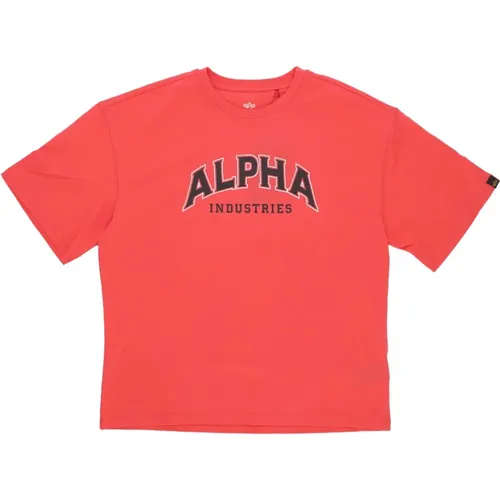 College Tee Short Sleeve T-shirt , male, Sizes: L, S, M, XL - alpha industries - Modalova