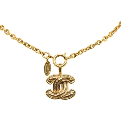 Pre-owned Gold necklaces , female, Sizes: ONE SIZE - Chanel Vintage - Modalova