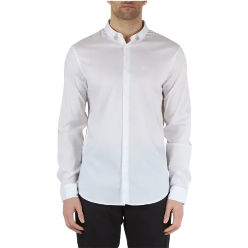 Classic Long Sleeve Lyocell Shirt , male, Sizes: M, XL - Armani Exchange - Modalova
