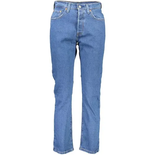 Levi's, Blaue Baumwoll 5-Pocket Jeans mit Logo , Damen, Größe: W27 L28 - Levis - Modalova