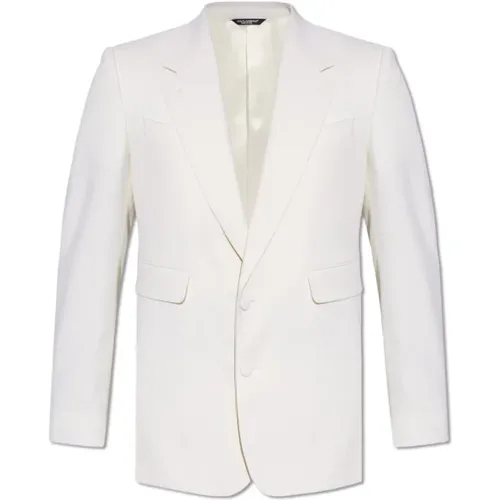 Blazers, male, , Size: L Wool blazer - Dolce & Gabbana - Modalova