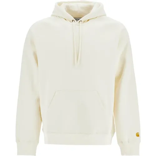 Kapuzen-Raglan-Sweatshirt,Ivory Hooded Chase Sweatshirt - Carhartt WIP - Modalova