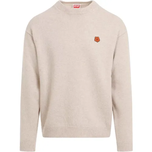 Luxuriöser Wollpullover Nude Neutrals , Herren, Größe: S - Kenzo - Modalova