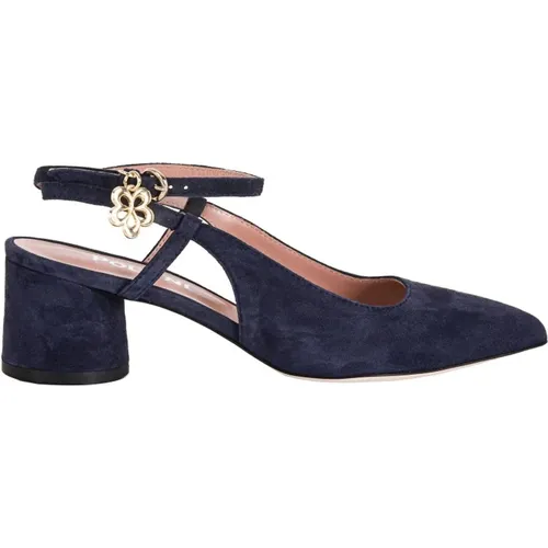 Pumps, female, , Size: 7 1/2 US Stunning Open-Back Pumps - Pollini - Modalova
