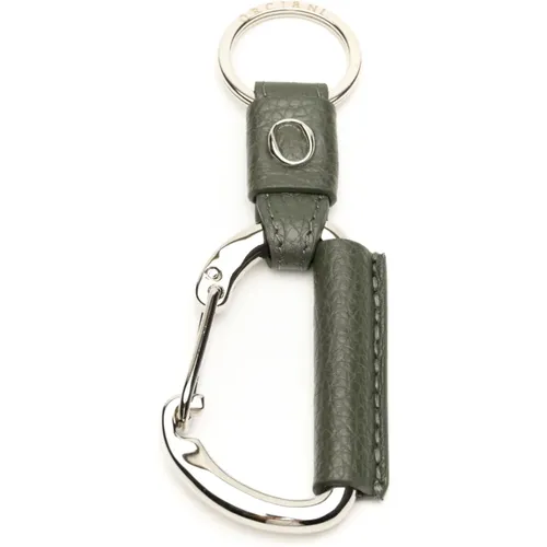 Keyrings, male, , Size: ONE SIZE Leather Keychain Holder - Orciani - Modalova