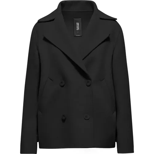 Short Double-breasted Coat with Lapels , female, Sizes: XS - BomBoogie - Modalova