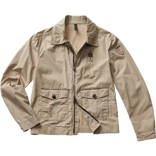 Cotton Jacket , male, Sizes: 2XL, XL, L, M - Blauer - Modalova