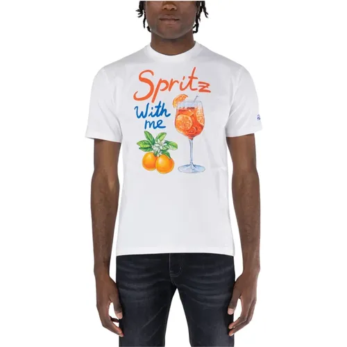 Spritz With Me T-Shirt , male, Sizes: L, XL, M, S - MC2 Saint Barth - Modalova