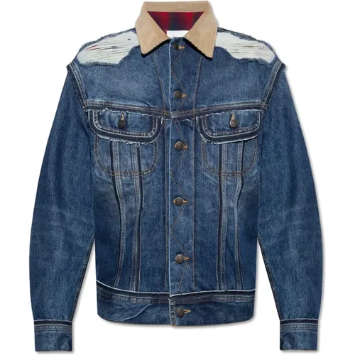 Denim Jacketwith a vintage effect , male, Sizes: L, M, S - Maison Margiela - Modalova