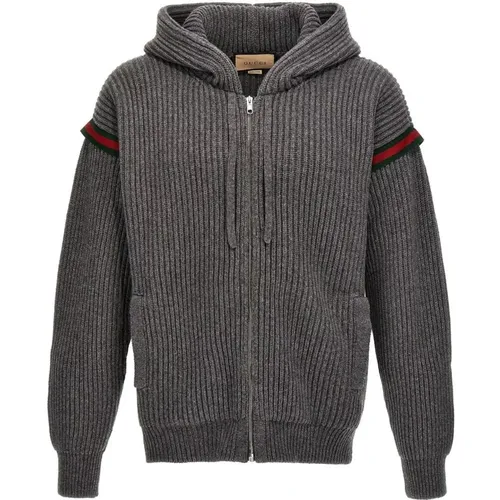 Zip-throughs, male, , Size: S Stylish Sweatshirt for Men and Women - Gucci - Modalova