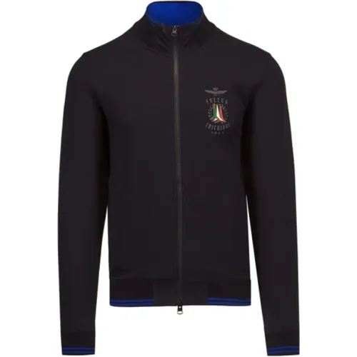 Zippered Vest - Blue Cotton , male, Sizes: 3XL, S - aeronautica militare - Modalova