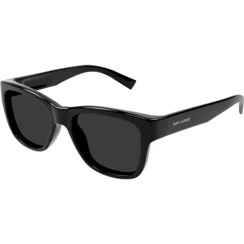 Schwarze Sonnenbrille mit Originalzubehör , Herren, Größe: 54 MM - Saint Laurent - Modalova