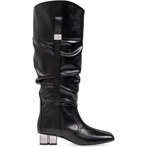 Heeled Boots, female, , Size: 11 US Slouchy Knee Boots - Ganni - Modalova