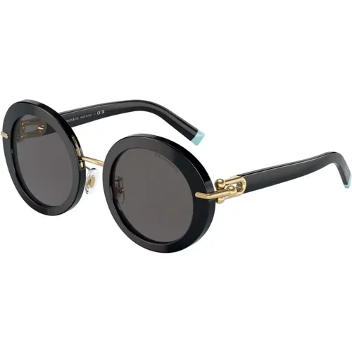 Schwarz/Dunkelgrau Sonnenbrille,Sonnenbrille,Schwarze Nude/Braune Sonnenbrille TF 4201,Sunglasses - Tiffany - Modalova