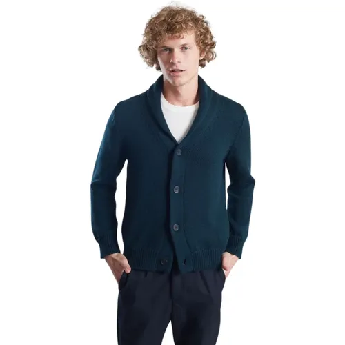 Cardigans, male, , Size: XS Merino Shawl Collar Cardigan - L'Exception Paris - Modalova