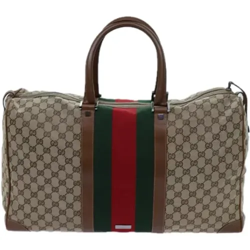 Pre-owned Weekend Bags, female, , Size: ONE SIZE Pre-owned Canvas travel-bags - Gucci Vintage - Modalova