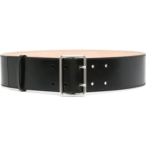 Military Leather Belt , female, Sizes: 80 CM, 75 CM, 70 CM, 65 CM - alexander mcqueen - Modalova