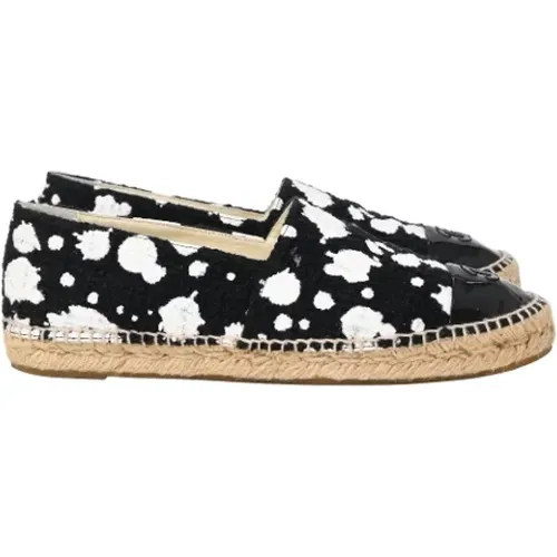 Pre-owned Flats, female, , Size: 10 US Pre-owned Cotton flats - Chanel Vintage - Modalova