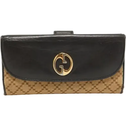 Pre-owned Wallets, female, , Size: ONE SIZE Pre-owned Canvas wallets - Gucci Vintage - Modalova