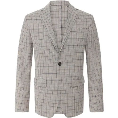 Formal Blazers, male, , Size: S Checked Blazer Jacket - Dsquared2 - Modalova