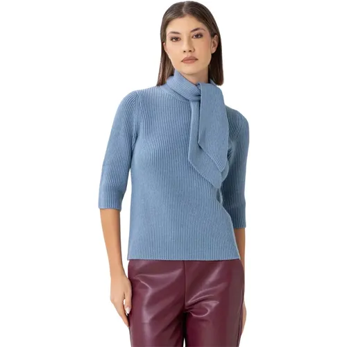 Turtlenecks, female, , Size: S Ribbed Half-Sleeve Sweater - Kocca - Modalova