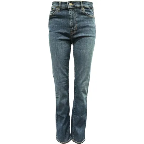 Hohe Gerade Lange Jeans , Damen, Größe: W30 - Frame - Modalova