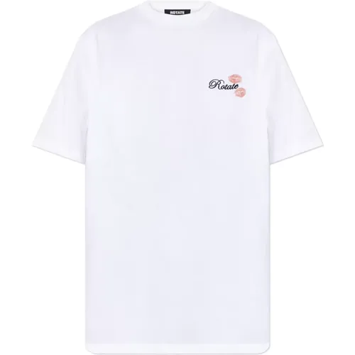 T-Shirts, female, , Size: L Logo T-Shirt - Rotate Birger Christensen - Modalova