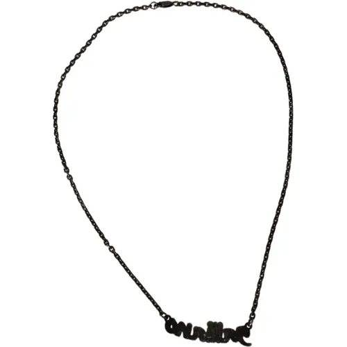 Grau Silberner Charme Halskette , Damen, Größe: ONE Size - John Galliano - Modalova