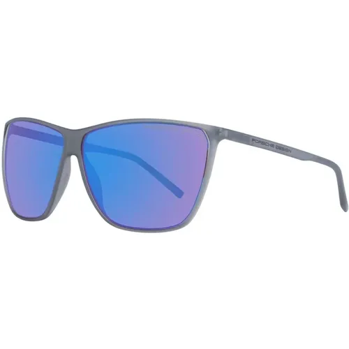 Sunglasses, unisex, , Size: ONE SIZE Grey Square Mirrored Sunglasses with UV Protection - Porsche Design - Modalova