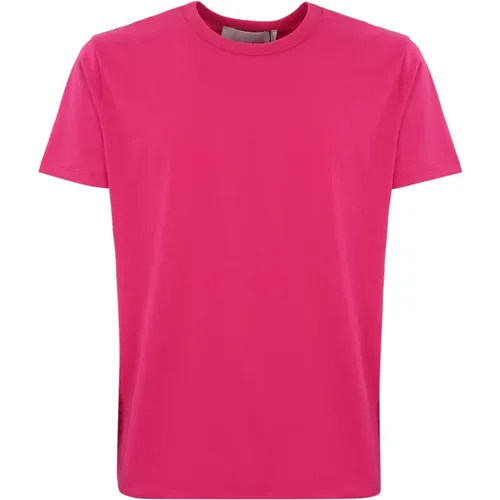 Magenta Baumwoll T-shirt Regular Fit - Amaránto - Modalova