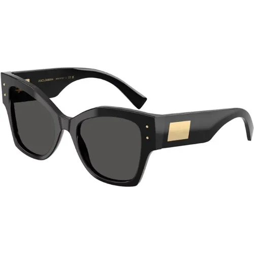 Quadratische Sonnenbrille mit grauen Gläsern , Damen, Größe: 53 MM - Dolce & Gabbana - Modalova