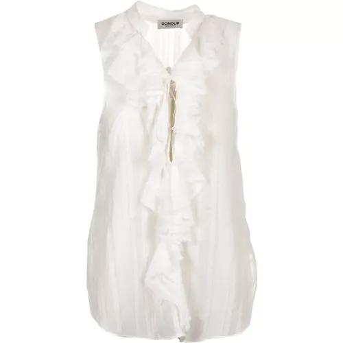 Weiße Camicia Bluse , Damen, Größe: S - Dondup - Modalova