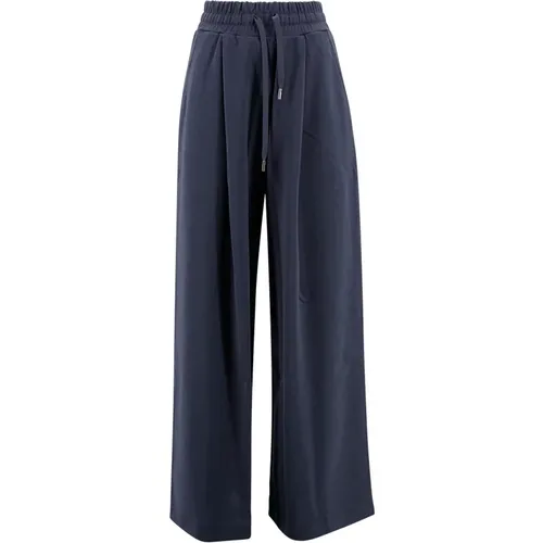 Wide-Leg Jersey Pants Milano Stitch , female, Sizes: XS - Max Mara Weekend - Modalova