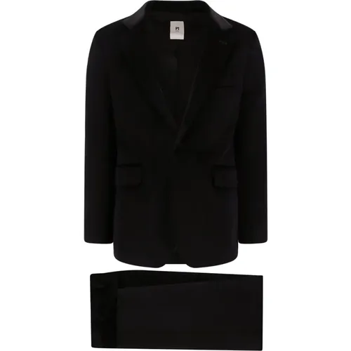 Single Breasted Suits, male, , Size: M Blazer Suit with Classic Lapel - PT Torino - Modalova