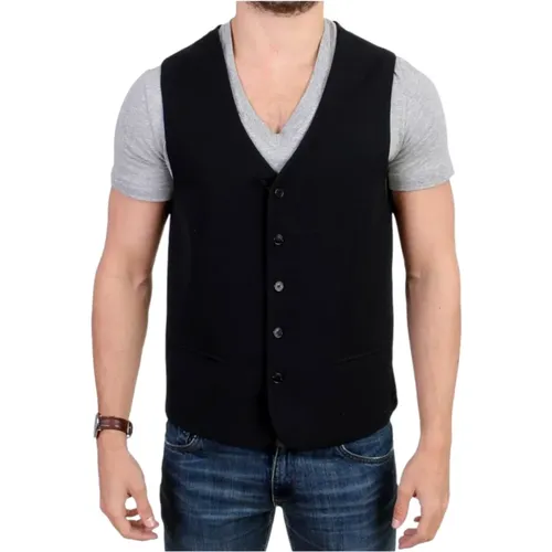 Elegant Wool Blend Casual Vest , male, Sizes: M - Costume National - Modalova