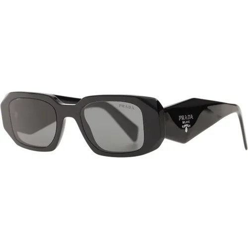 Faceted Acetate Sunglasses with Bold Style , unisex, Sizes: ONE SIZE - Prada - Modalova