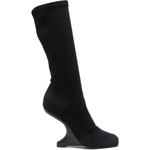 Eleganter Schwarzer Neo Cantilever 11 Mid Calf Boot - Rick Owens - Modalova