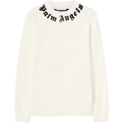 Logo Crew Neck Sweatshirt - Palm Angels - Modalova