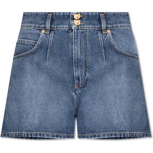 Denim shorts , Damen, Größe: M - Moschino - Modalova