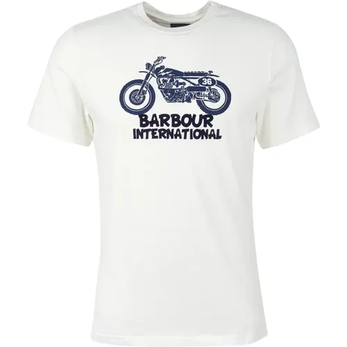 T-Shirts, male, , Size: XL Method T-Shirt with Motorcycle Graphic - Barbour - Modalova