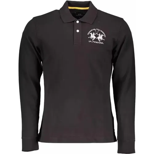 Schwarzes Baumwoll-Poloshirt mit Logo , Herren, Größe: 3XL - LA MARTINA - Modalova