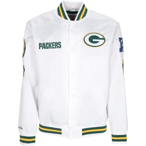 Bomber Jackets, male, , Size: XL Green Bay Packers Bomber Jacket - Mitchell & Ness - Modalova