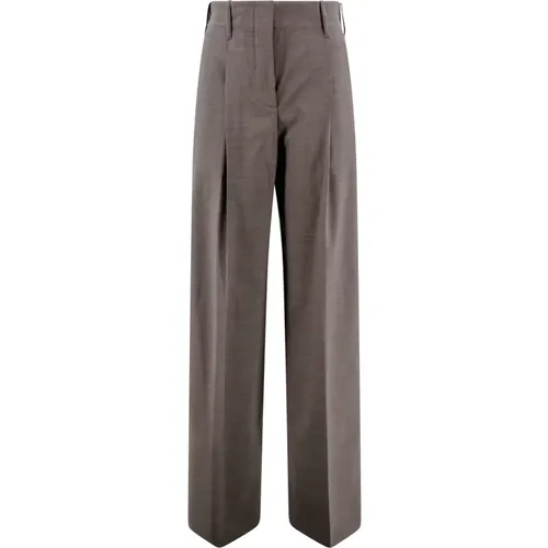 Wool Silk Blend Trousers , female, Sizes: S, XS, M - P.a.r.o.s.h. - Modalova