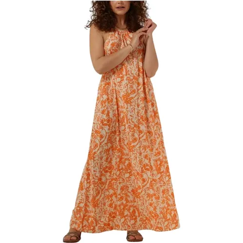 Jibra S/l Langes Kleid in Orange , Damen, Größe: XL - Object - Modalova