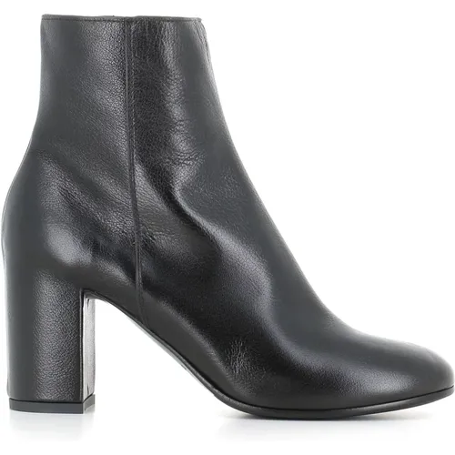 Leather Zip Boots , female, Sizes: 5 1/2 UK, 4 UK, 7 UK, 4 1/2 UK, 5 UK, 3 UK - DEL Carlo - Modalova