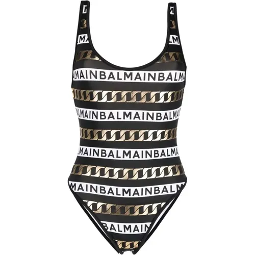 Olimpionic swimsuit , female, Sizes: M, S, L, XL - Balmain - Modalova