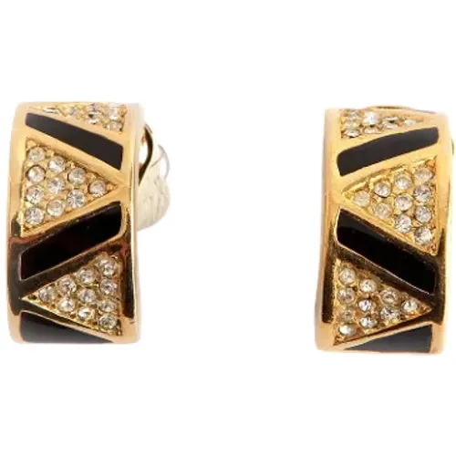 Pre-owned Gold earrings , female, Sizes: ONE SIZE - Dior Vintage - Modalova