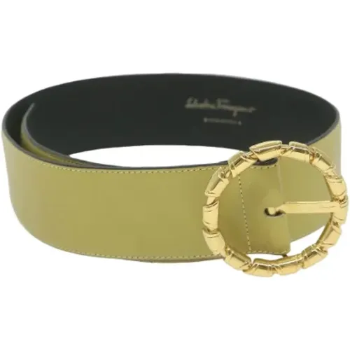 Pre-owned Belts, female, , Size: ONE SIZE Pre-owned Leather belts - Salvatore Ferragamo Pre-owned - Modalova